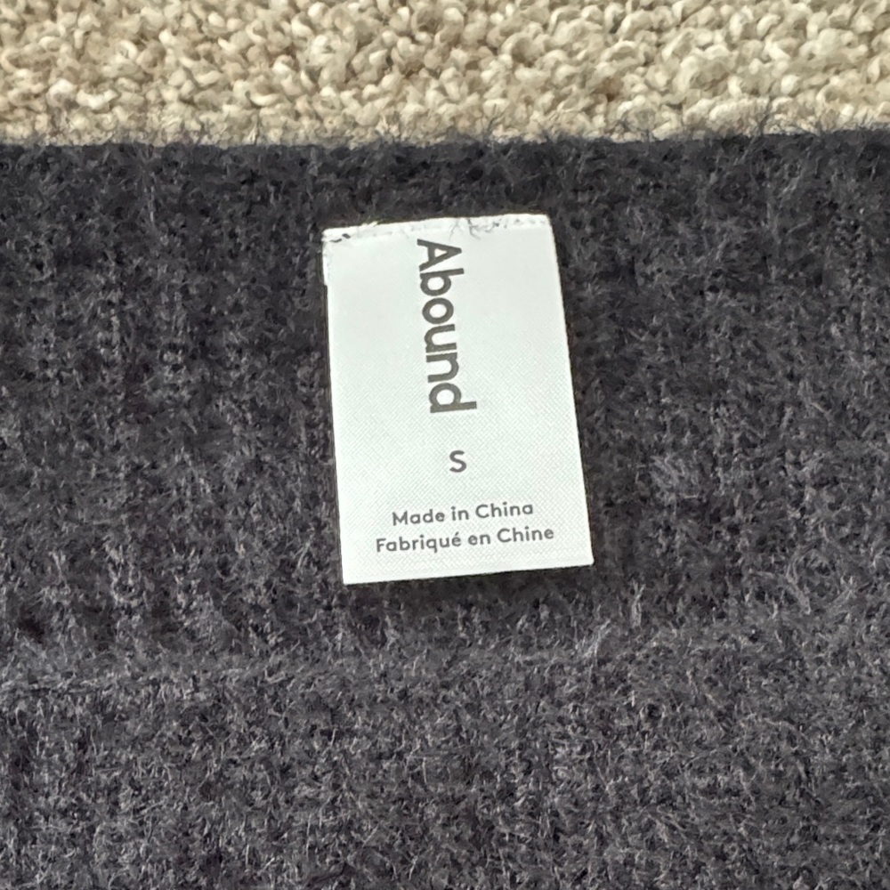 Abound Women's Wide Neck Soft Black Chenille Sweater - Picture 2 of 4